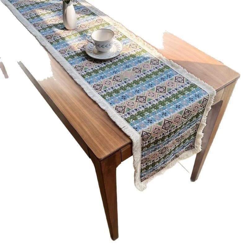 Дорожка на стол в богемном стиле из хлопковой смеси